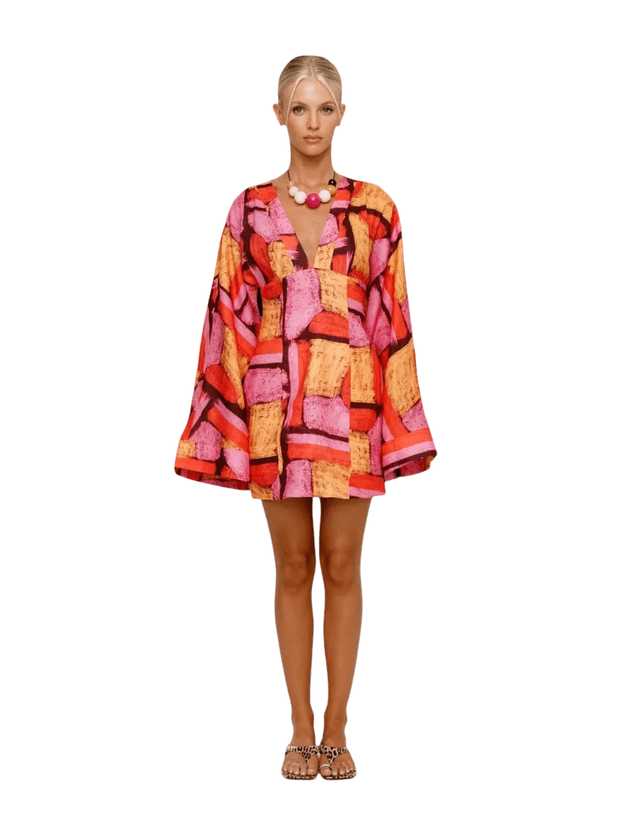 The Wolf Gang Elara Mini Dress - Mosaic