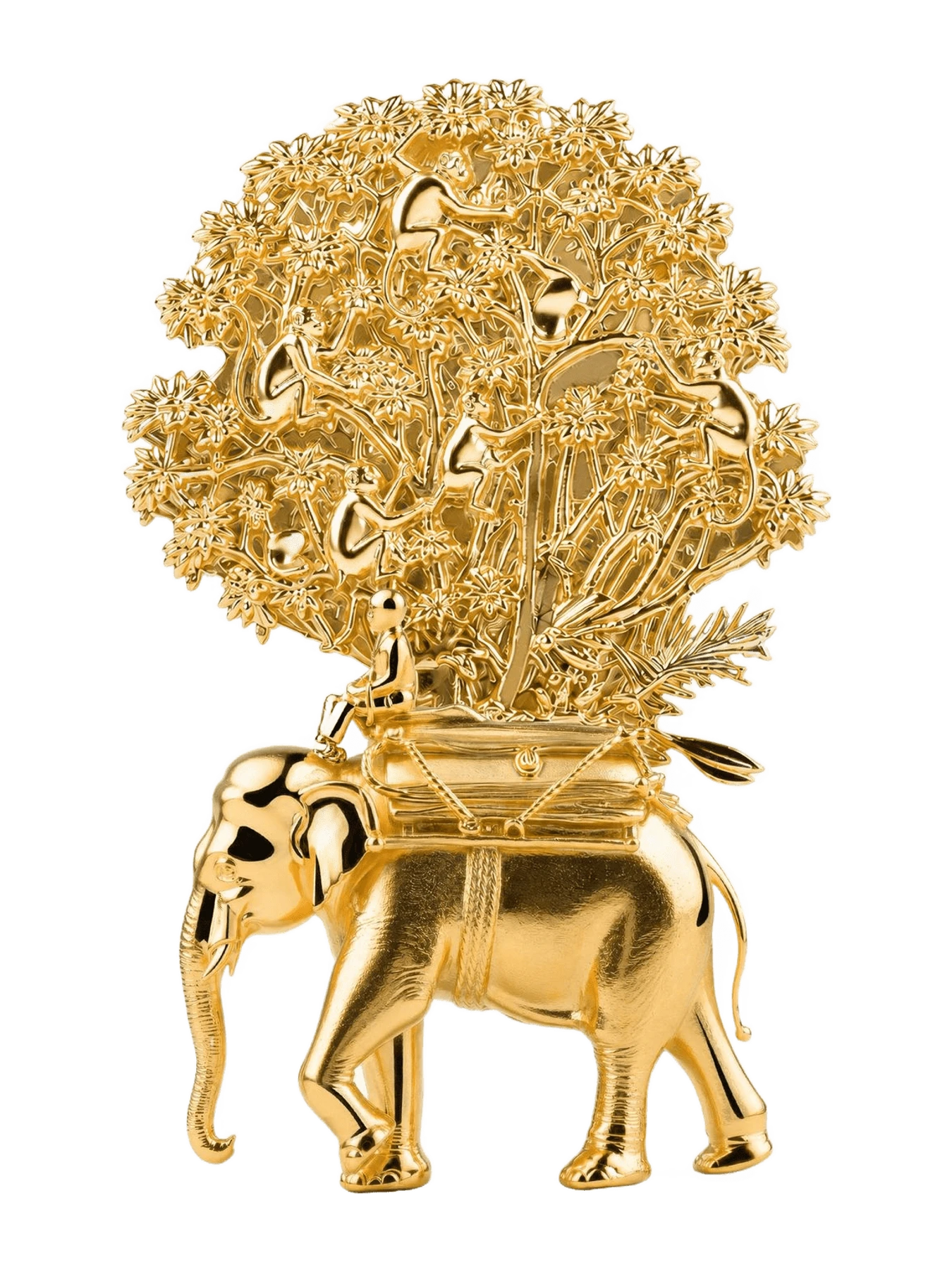 MISHO Elephant With Tree Brooch