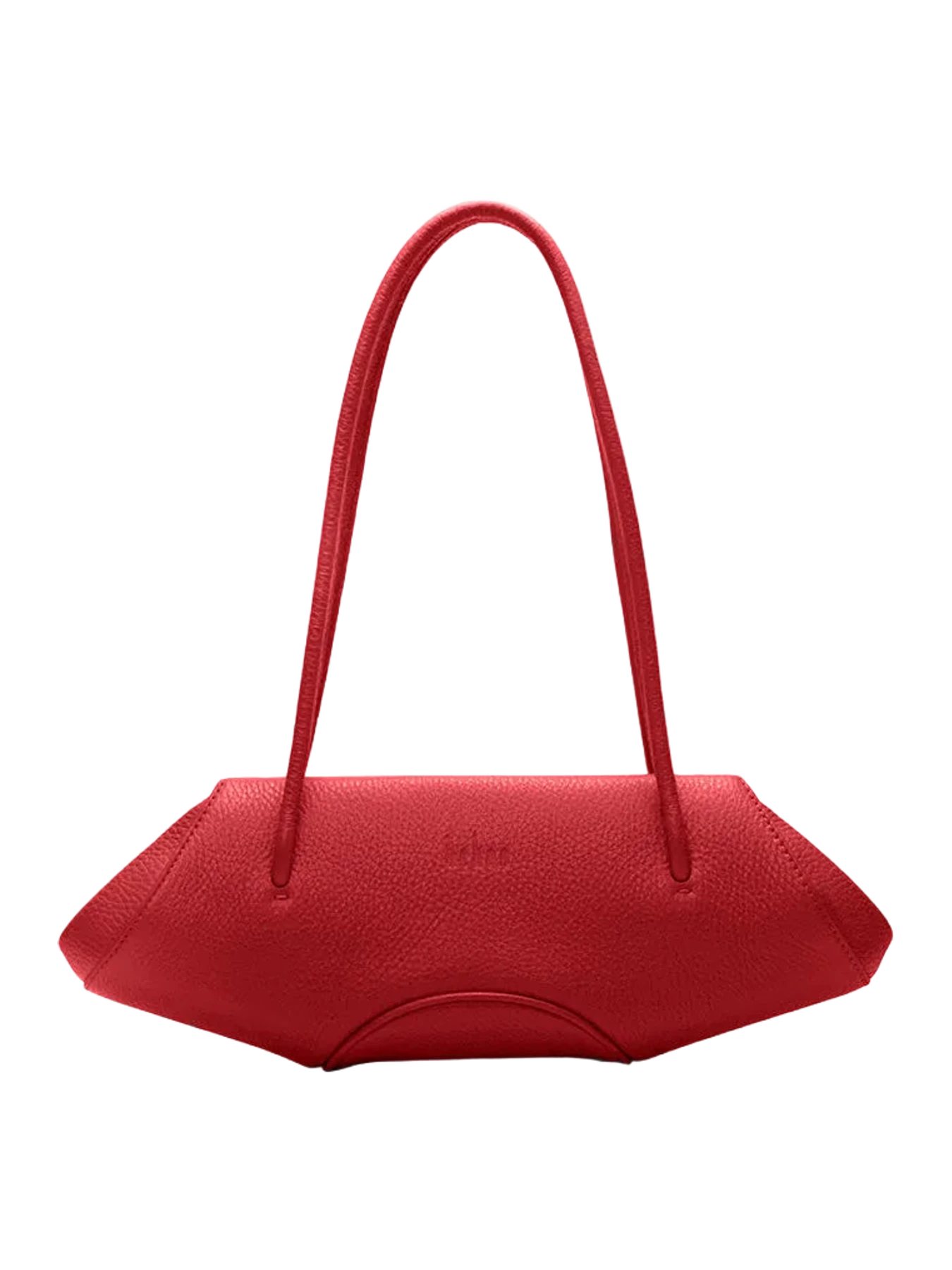 behno New York Elizabeth Baguette Mini Pebble Red