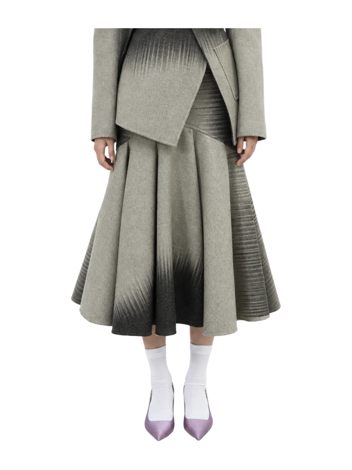 The Bunnies Store Emerald Pleated Midi Skirt