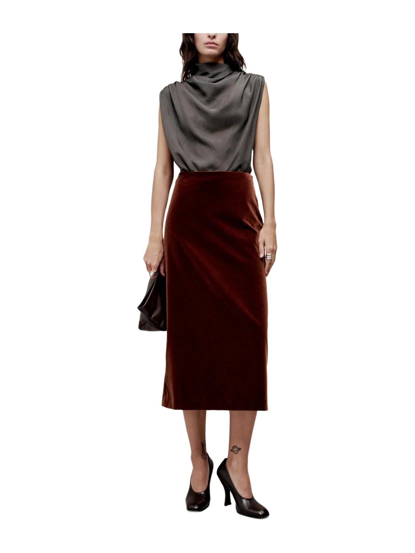 Kallmeyer Emilee Pencil Skirt in Velvet