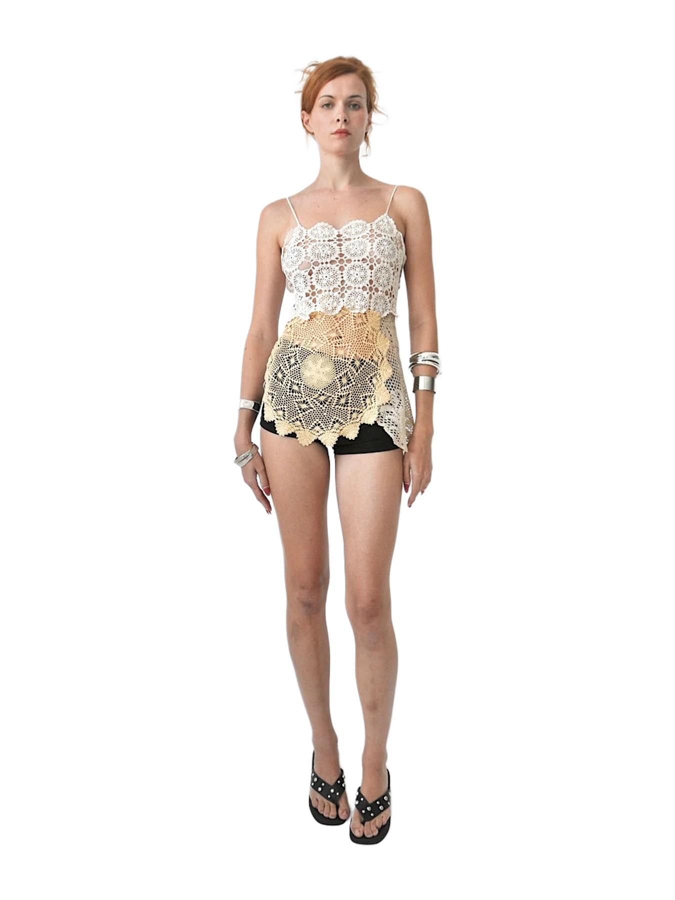 Concept A Label Emilio Crochet Lace Longline Cami Top
