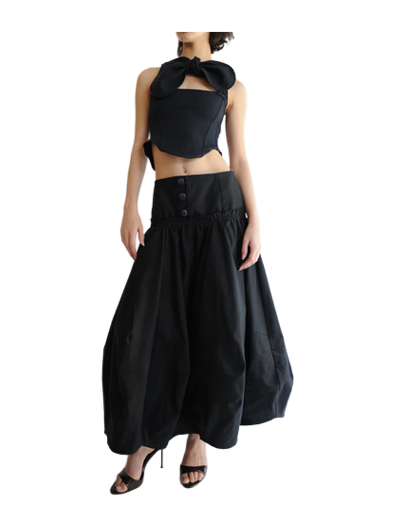 Minena Falda Globo Black