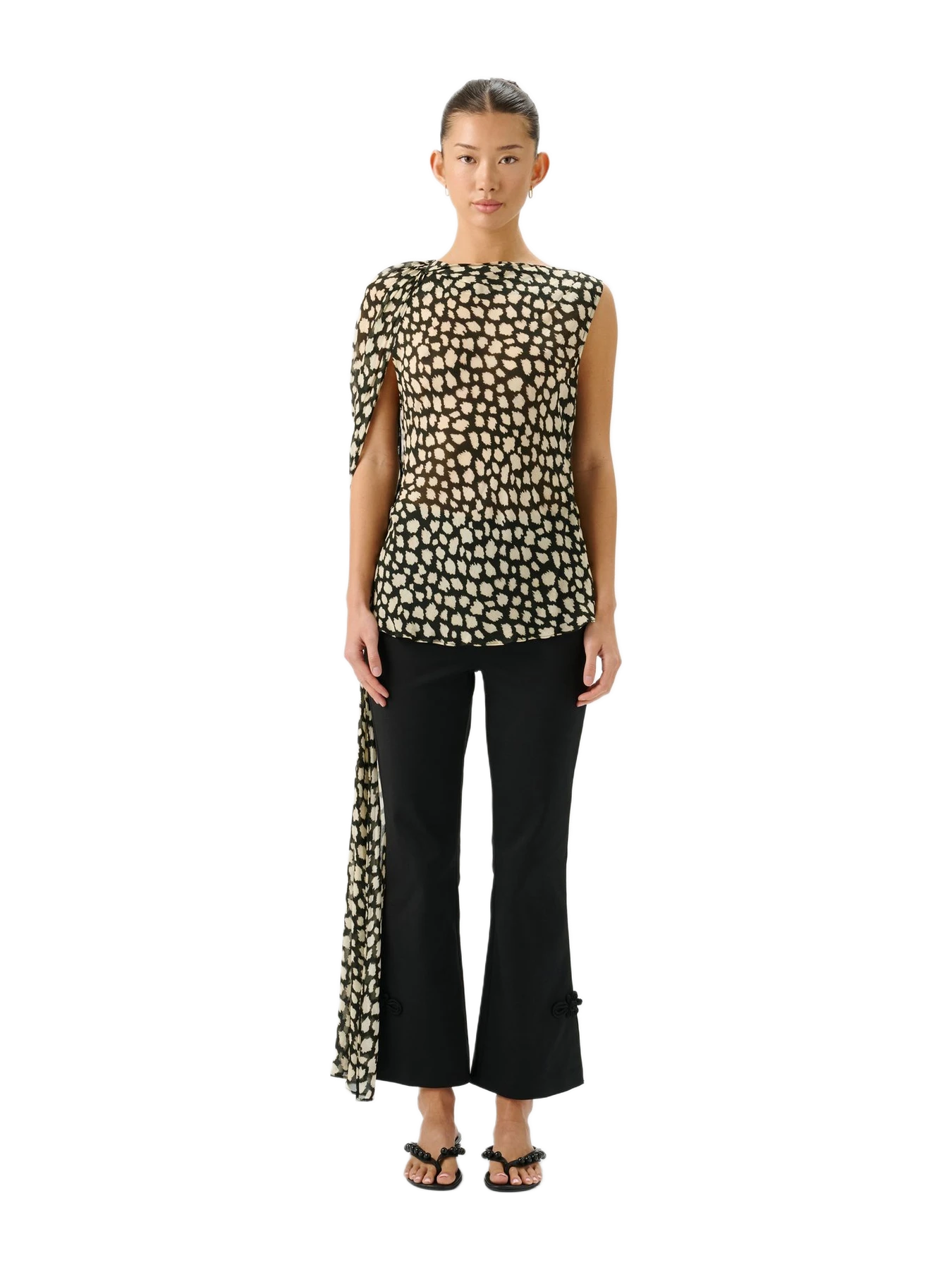 Roame Fallon Drape Top Sauvage Noir