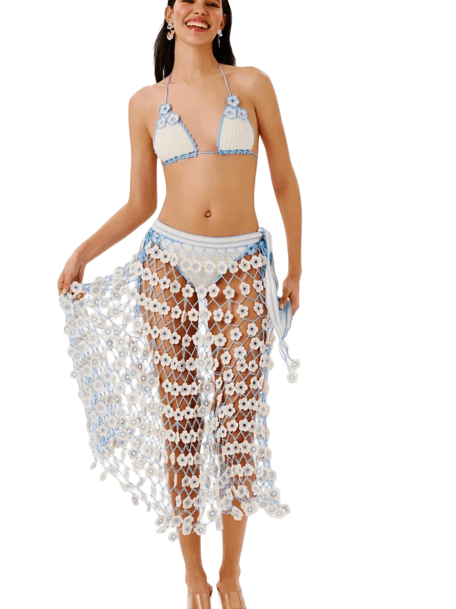 My Beachy Side Fleur Hand-Crocheted Convertible Maxi Skirt/Dress
