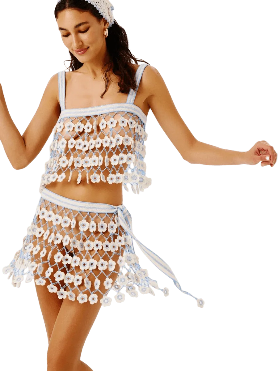 My Beachy Side Fleur Hand-Crocheted Top