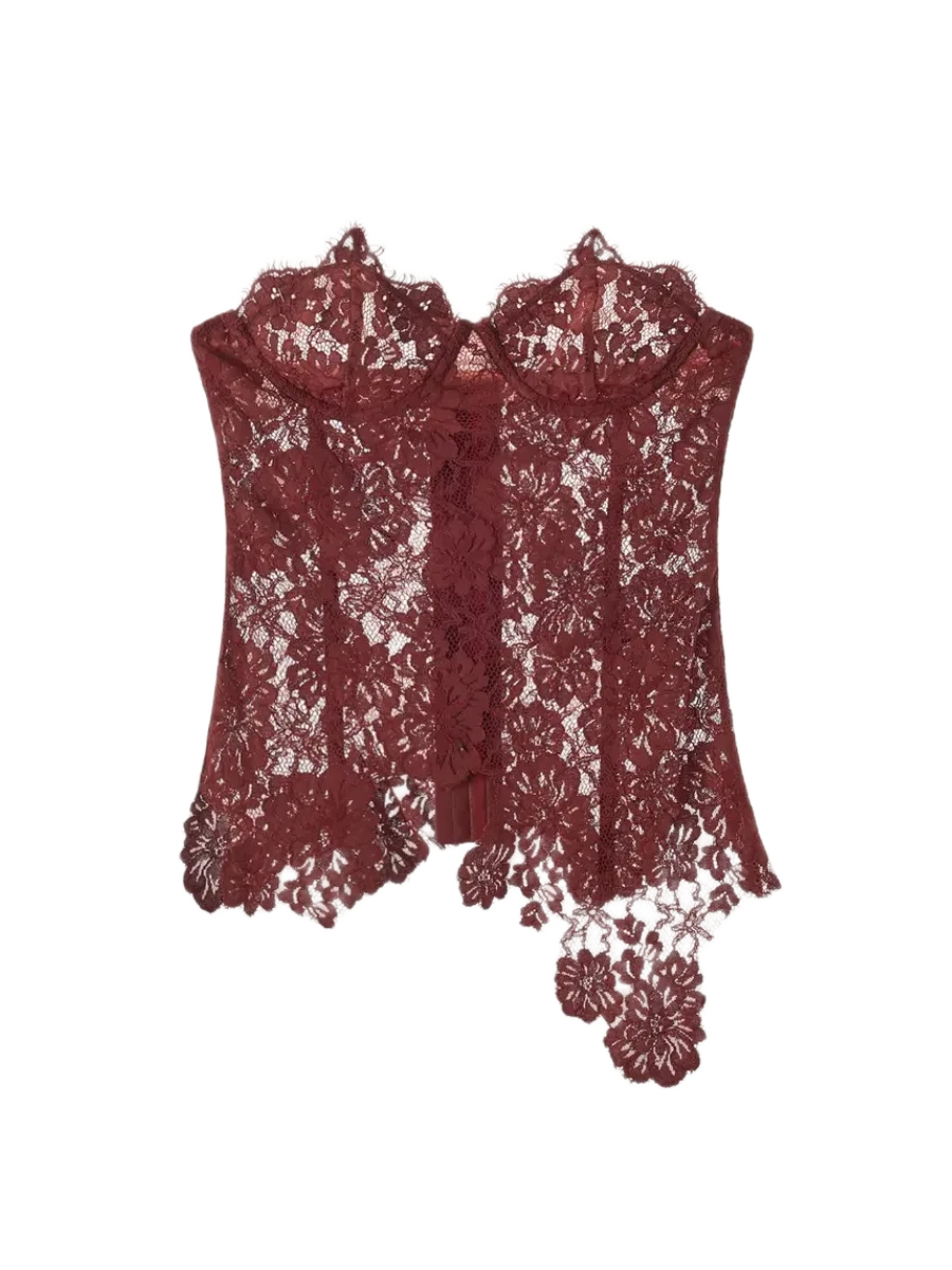 Zara Floral Lace Corset Zw Collection