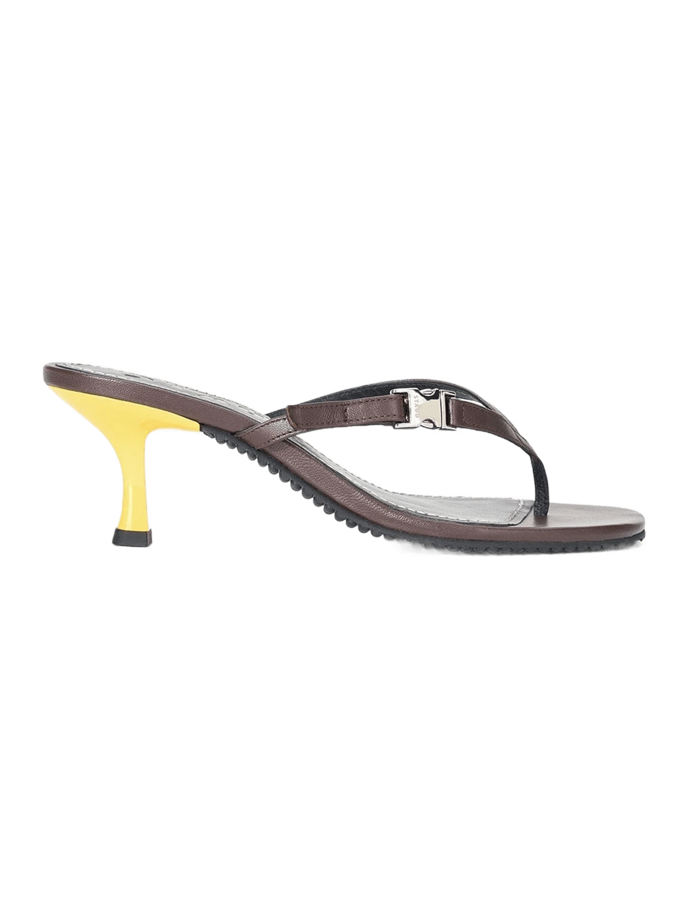 Staud FLYNN KITTEN HEEL | ESPRESSO LEMON