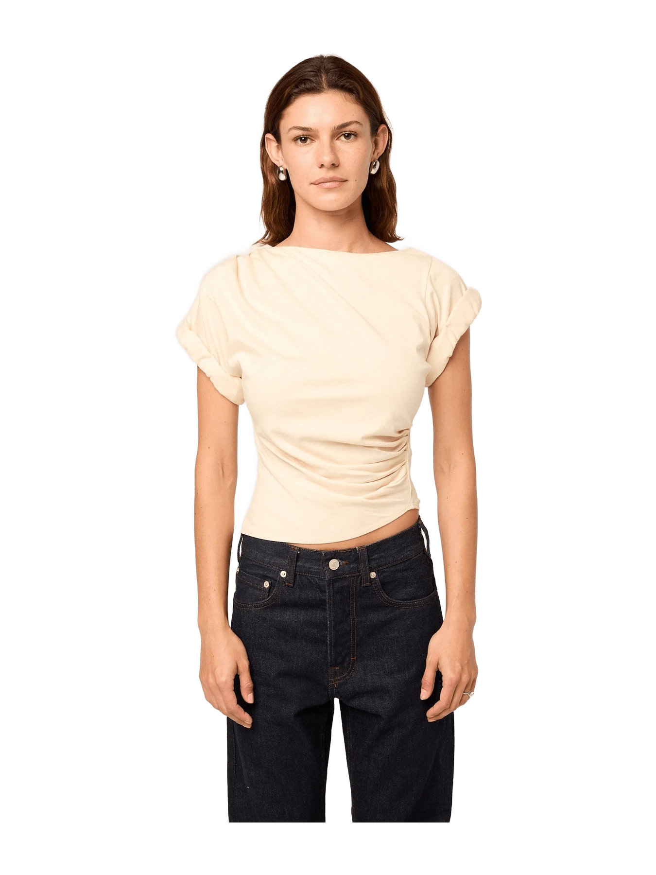 The Line by K Francine Pleated Short Sleeve T-Shirt