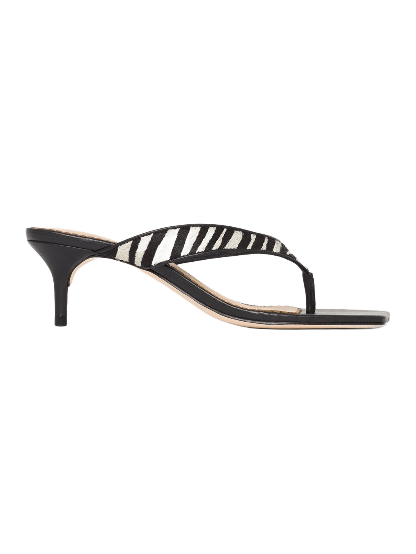Cinq à Sept Frankie Zebra Haircalf Kitten Heel Sandal