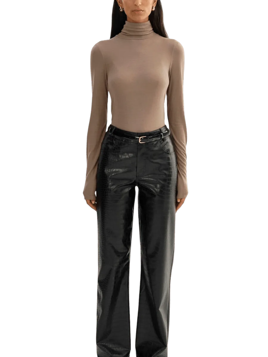Lamarque FREJA | Faux Leather Croco Pants