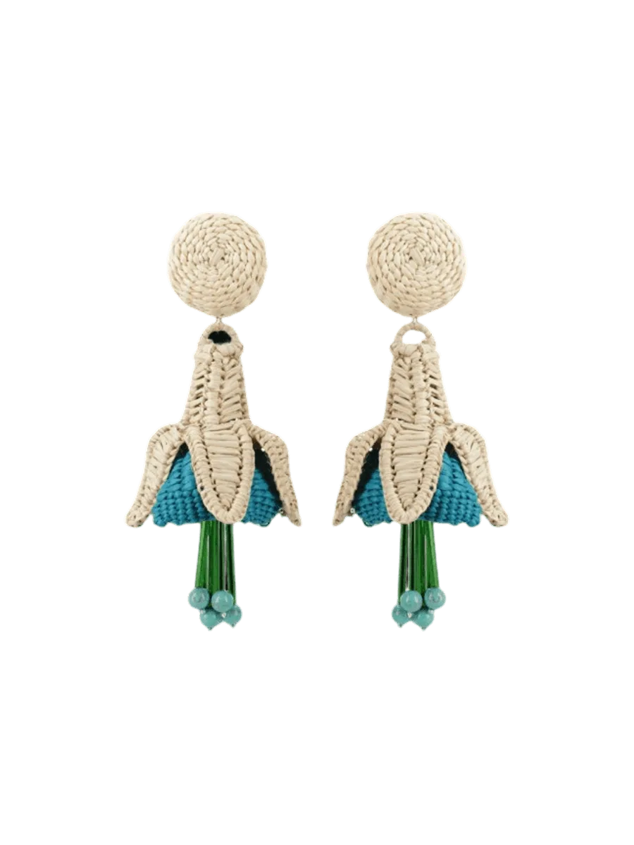 Mercedes Salazar Fuchsia Blue Earrings