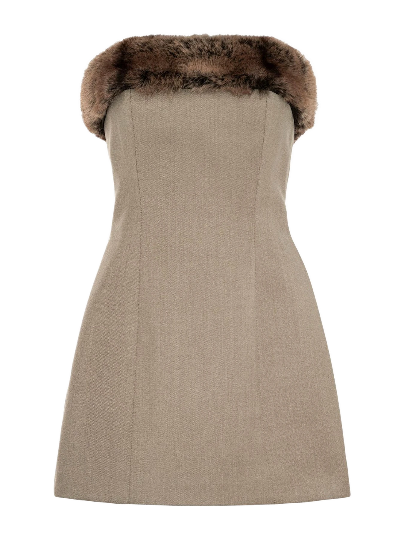 Mimchik Fur Trimmed Gumdrop Dress