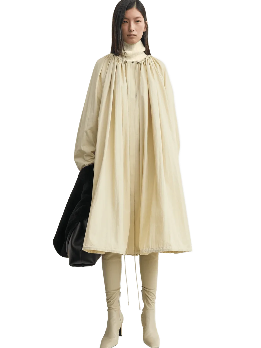Totême Gathered parachute coat ecru