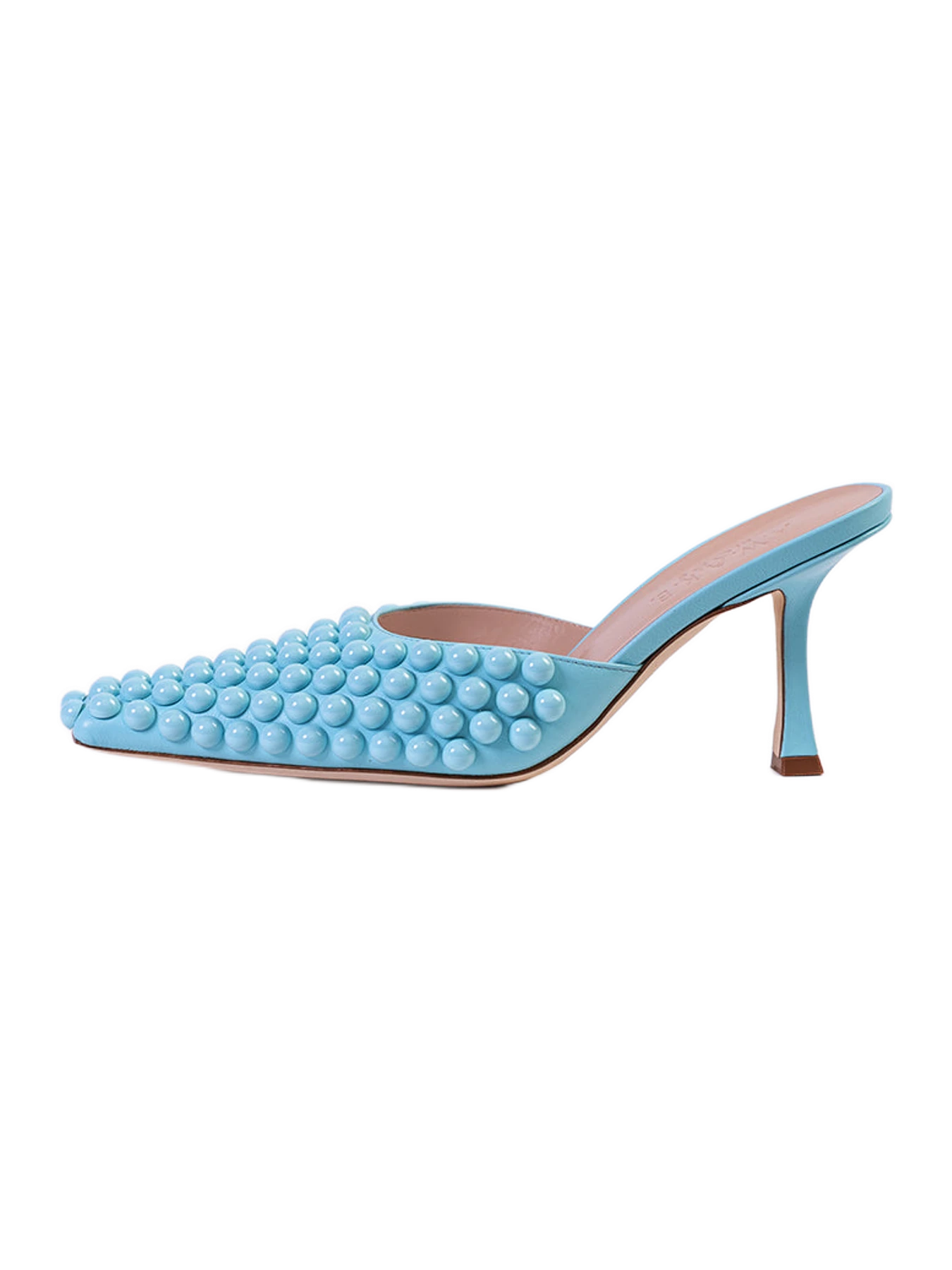 A.W.A.K.E. MODE Georgia Embellished Mule Turquoise