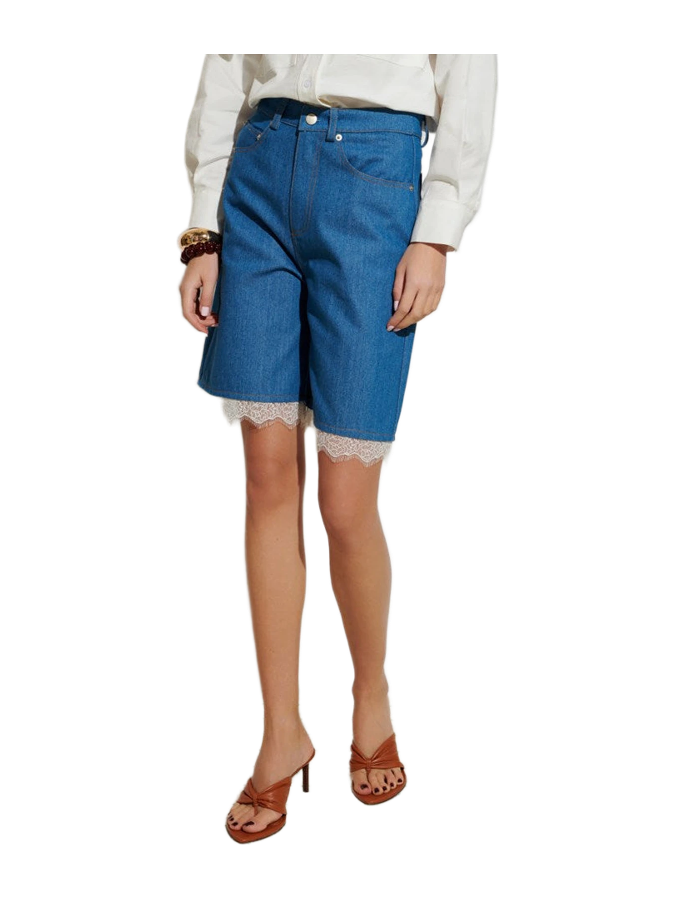 Kitchen Stories by Ghospell Ghospell Elena Denim Shorts