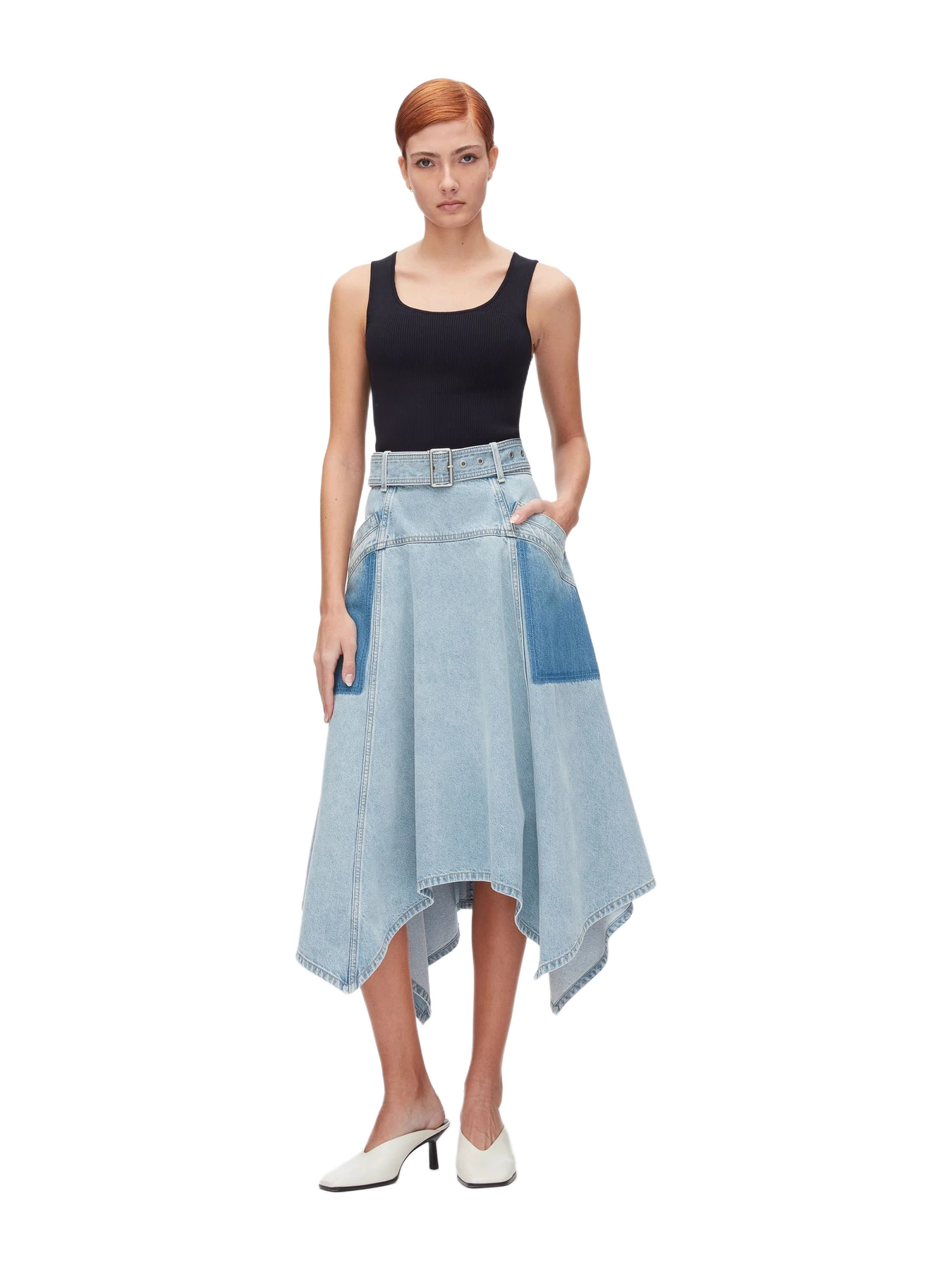 Phillip Lim Ghost Patch Handkerchief Midi Skirt
