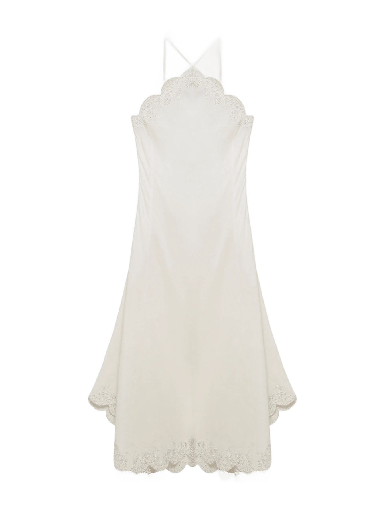 SIMKHAI Gillian Embroidered Linen Midi Dress