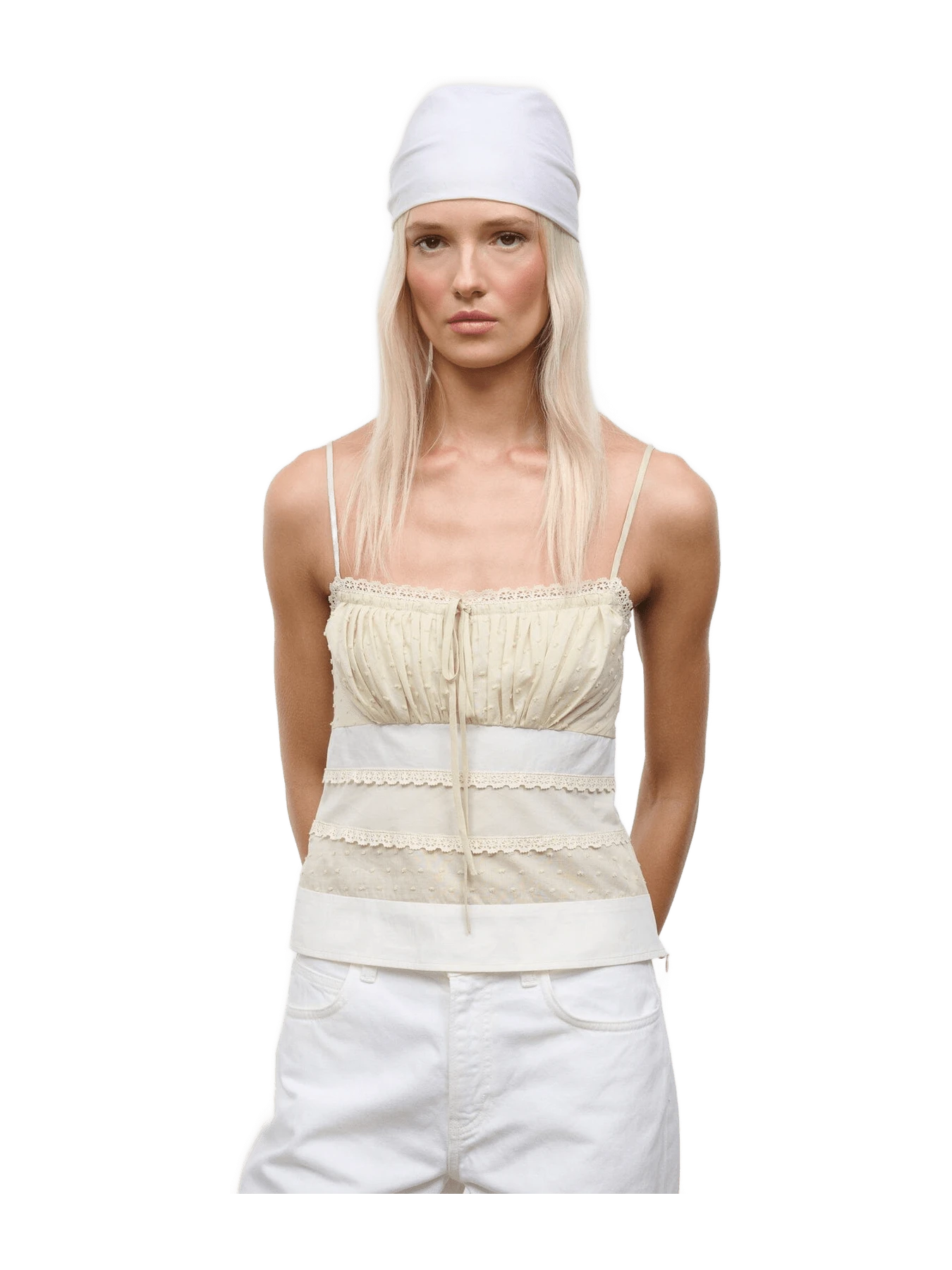 Staud HALIE TOP | ECRU