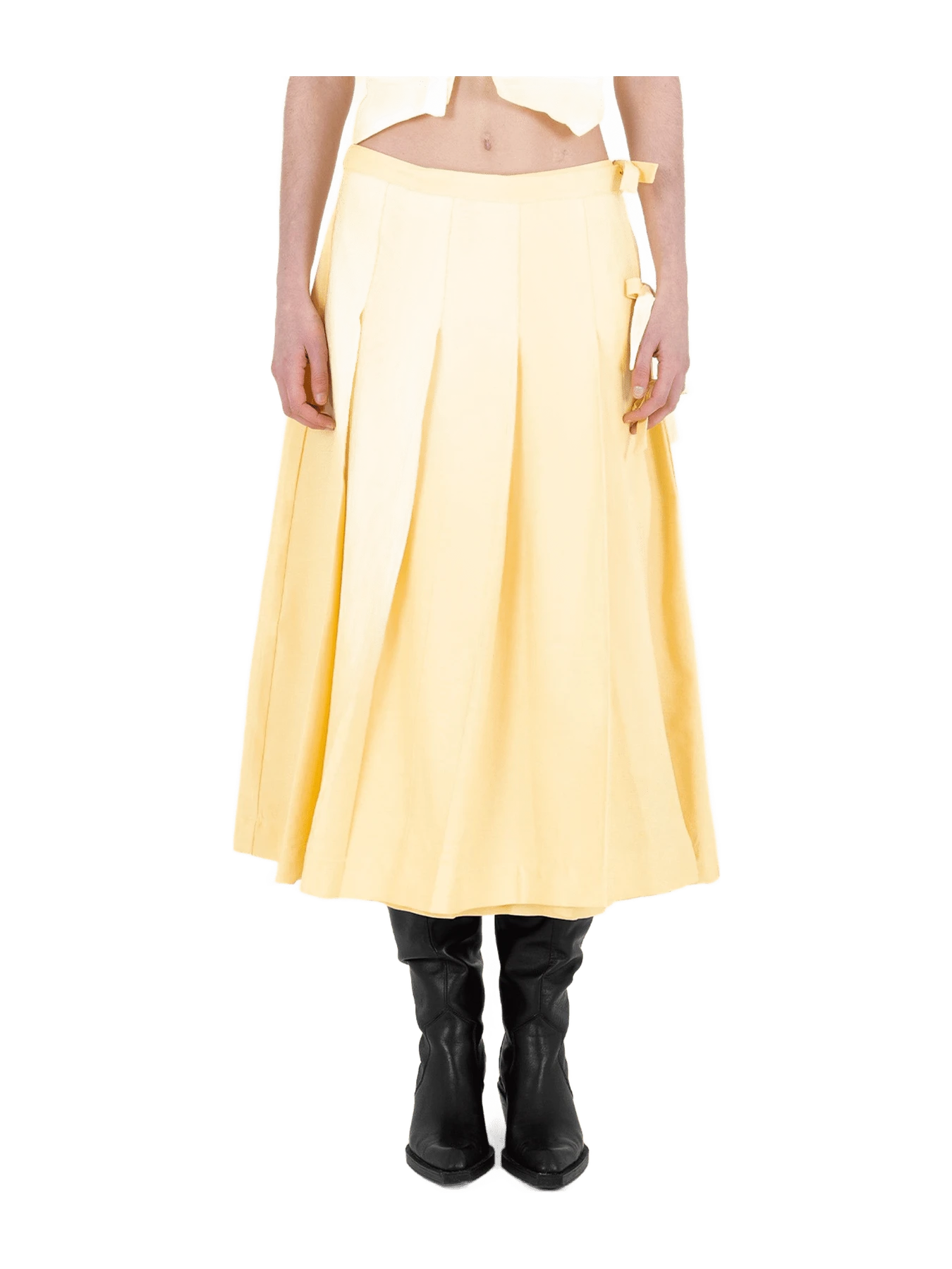 Carmen Says Harlem Yellow Pleated Skirt