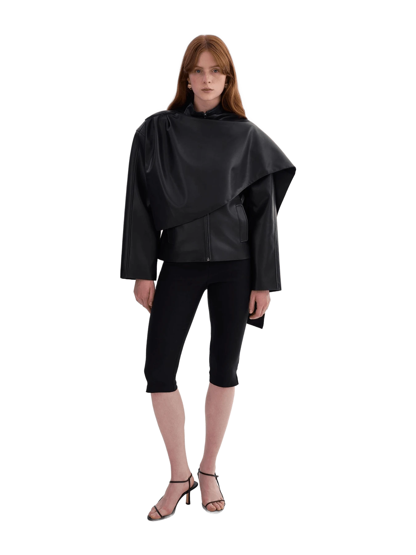 Lamarque HARLOW Faux Leather Scarf Jacket