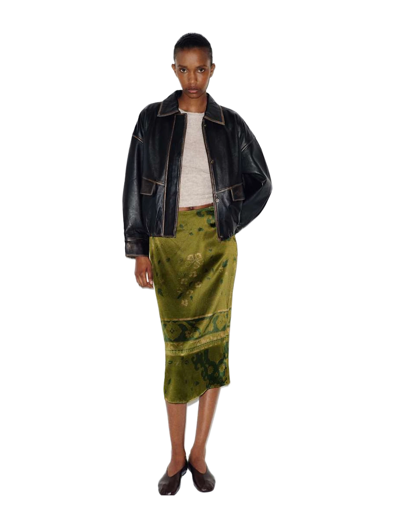 Reformation Helen Low Waist Silk Midi Skirt