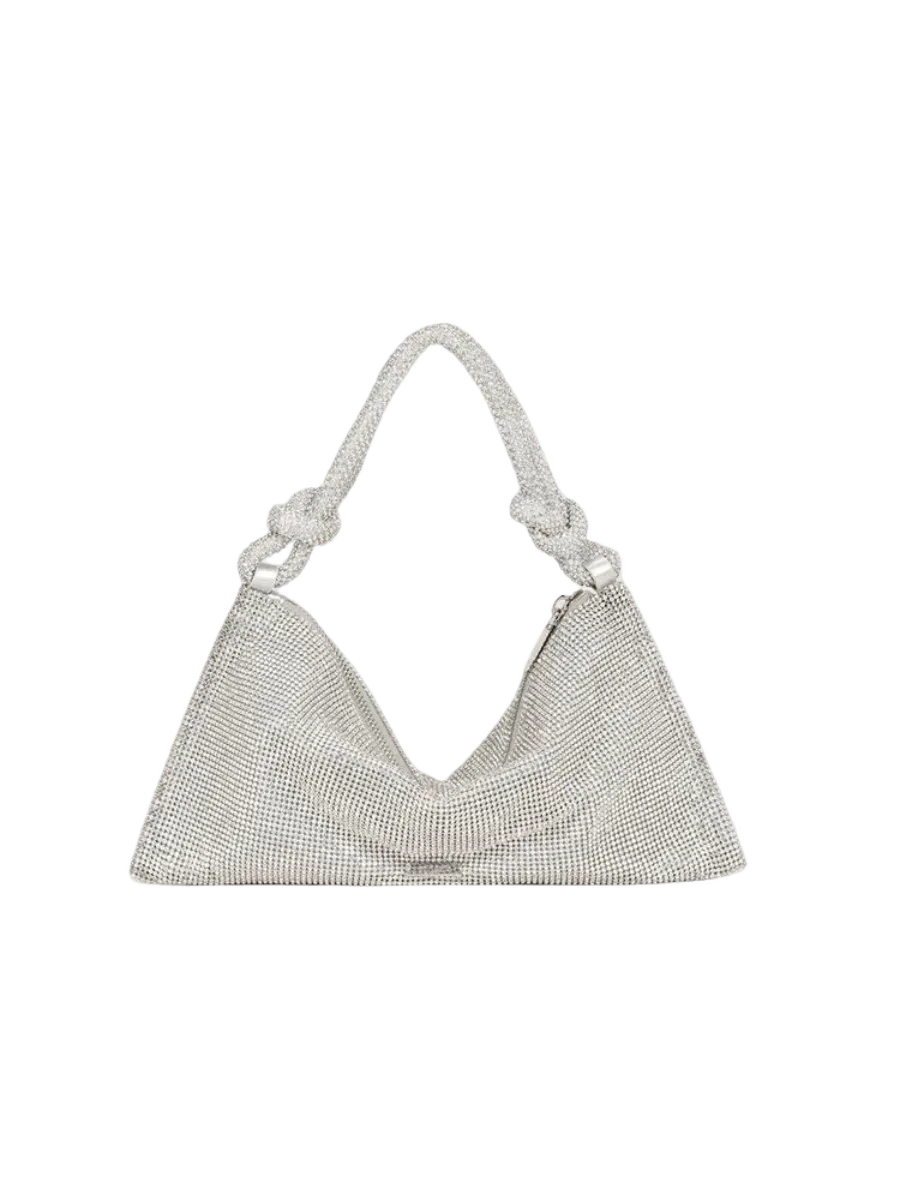Cult Gaia HERA NANO RHINESTONE SHOULDER BAG - CLEAR