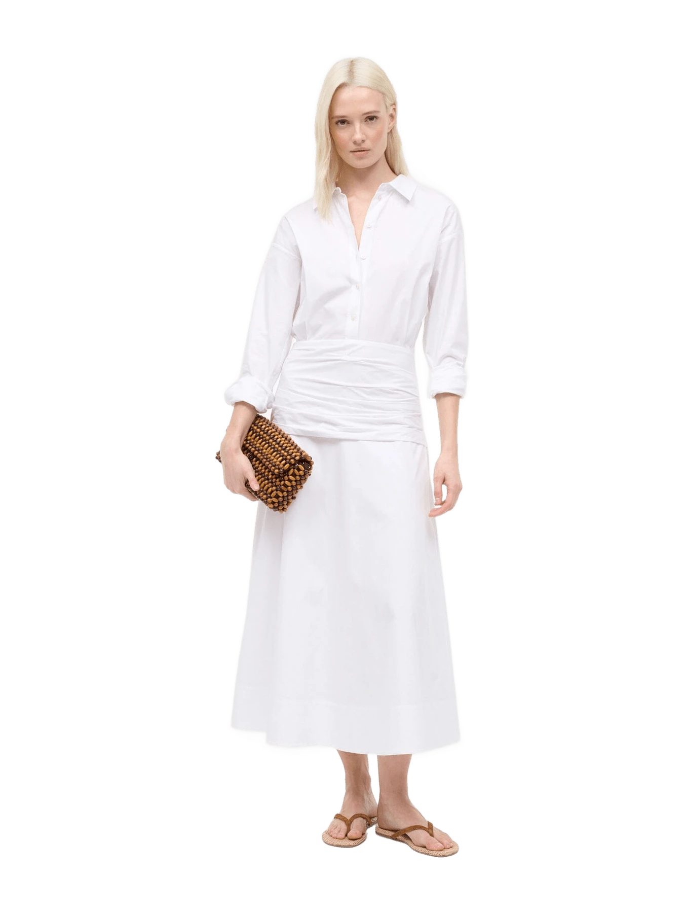 Staud INDYA DRESS | WHITE