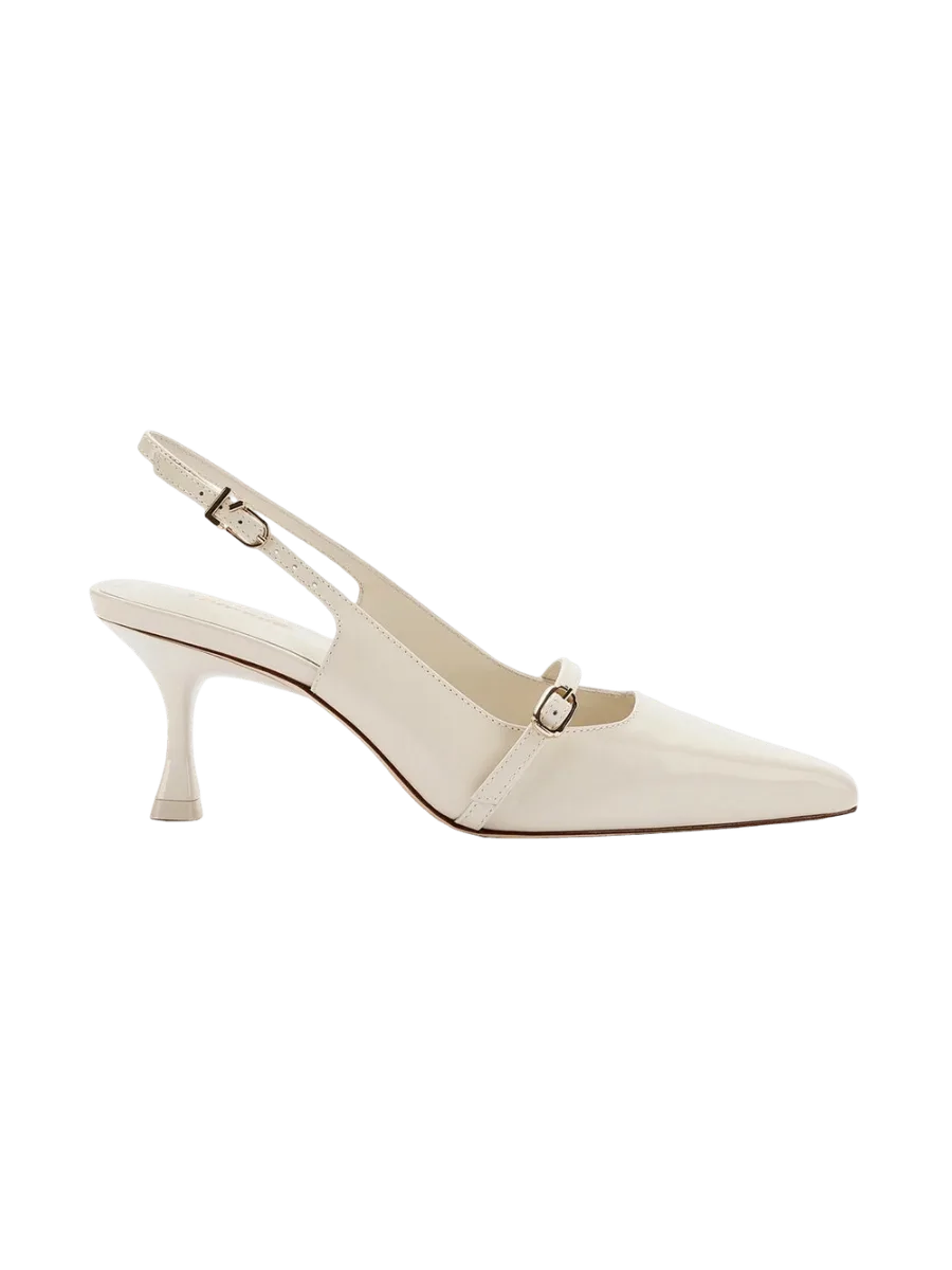 Larroudé Ines Pump In Ivory Leather