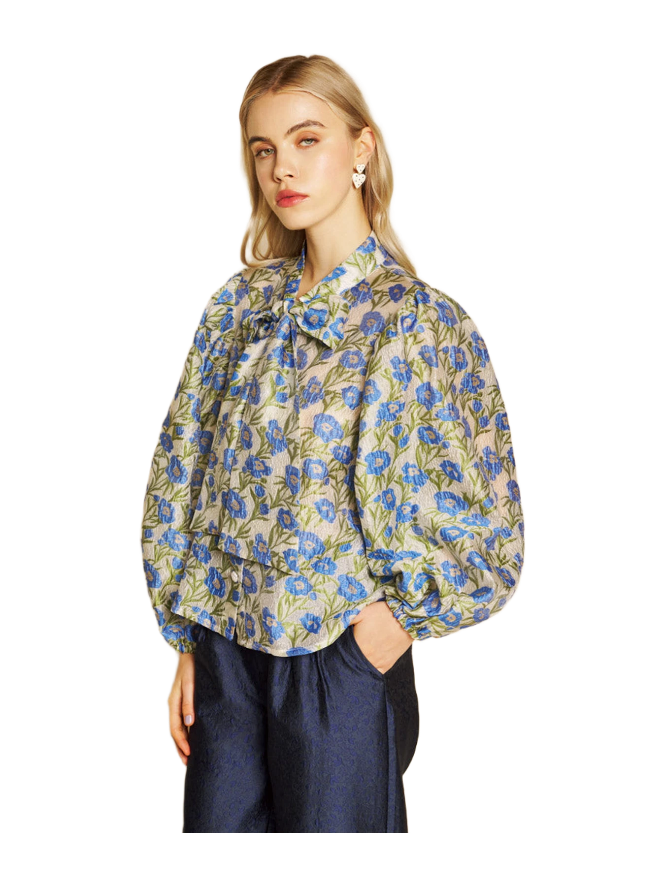 Sister Jane Iris Jacquard Bow Blouse