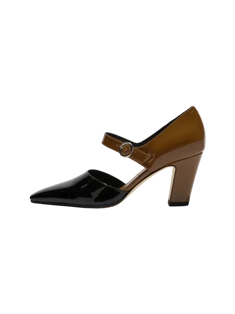 Aeyde Isidora Duo-Tone Mary-Jane Pumps