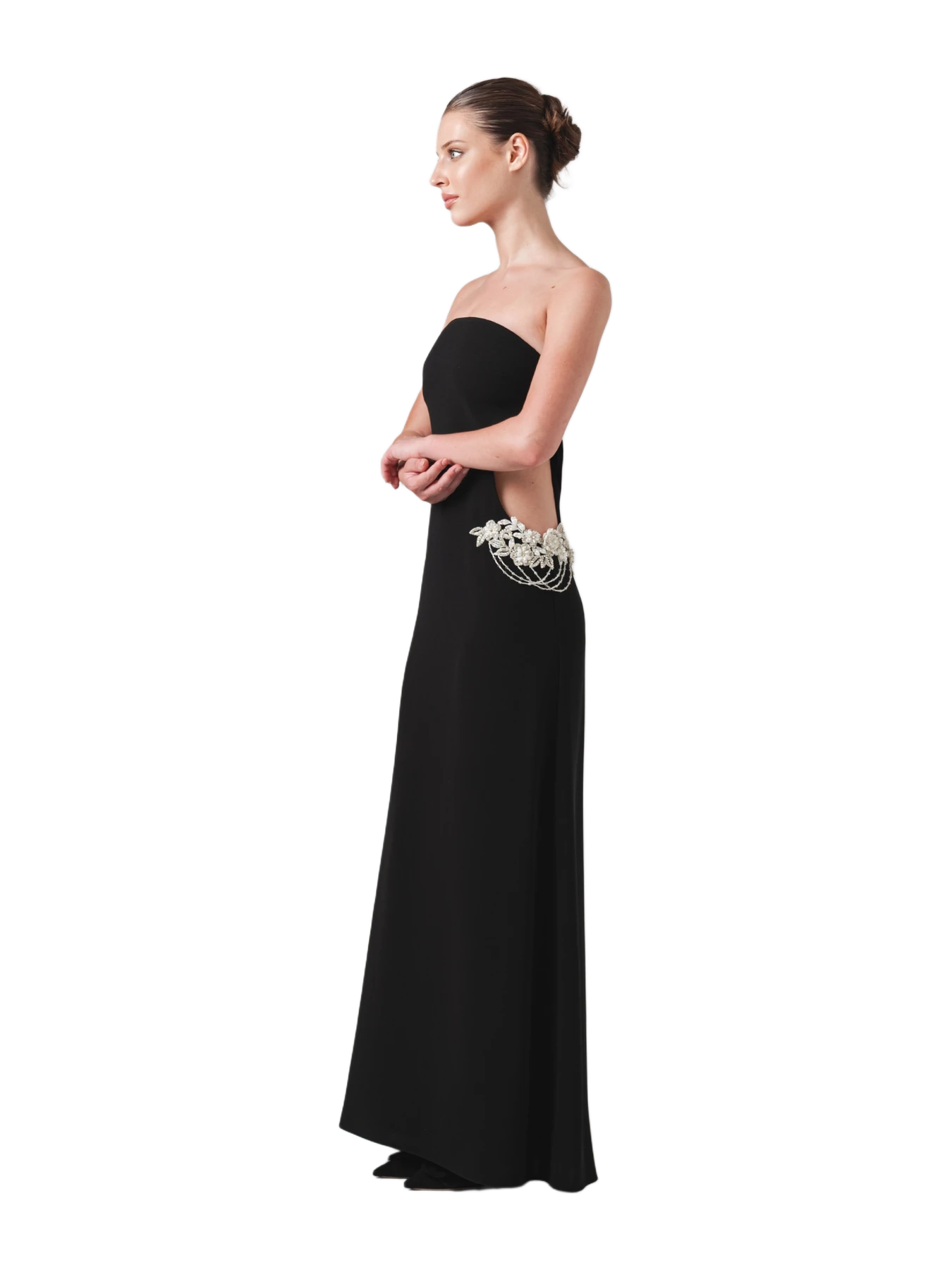 Seam Isla Maxi Dress - Embellished Black