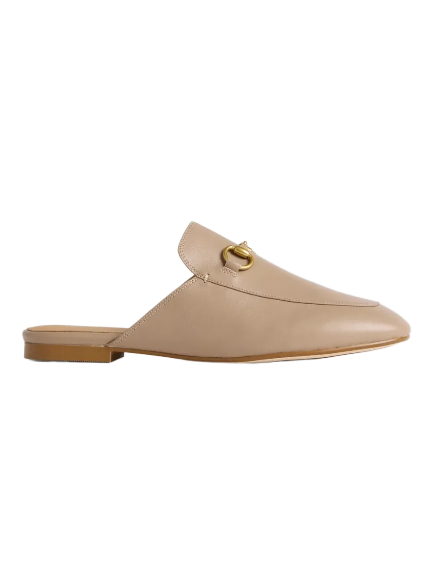 Quince Italian Leather Horsebit Loafer Mule