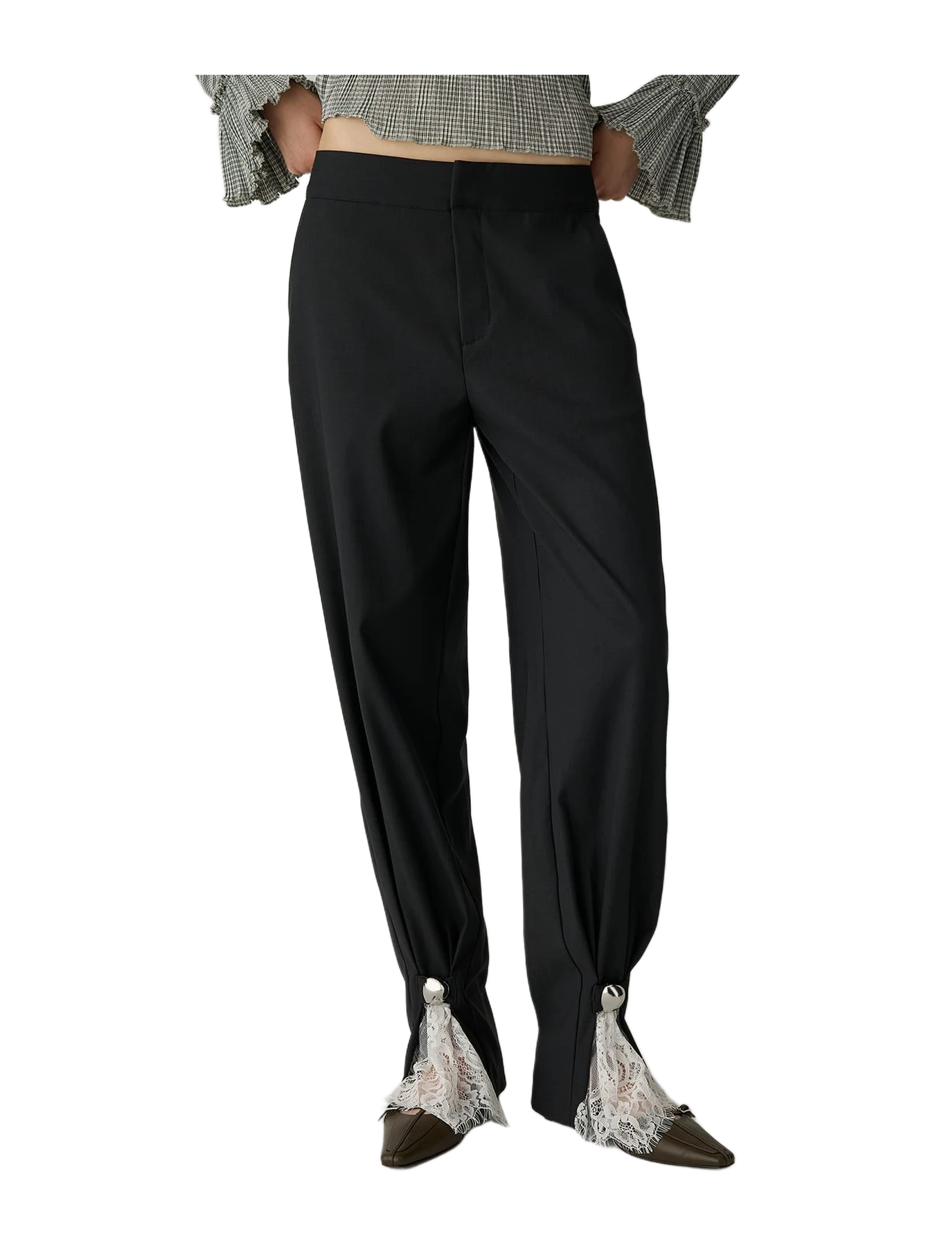 Laagam Ivah Grey Tailored Pants