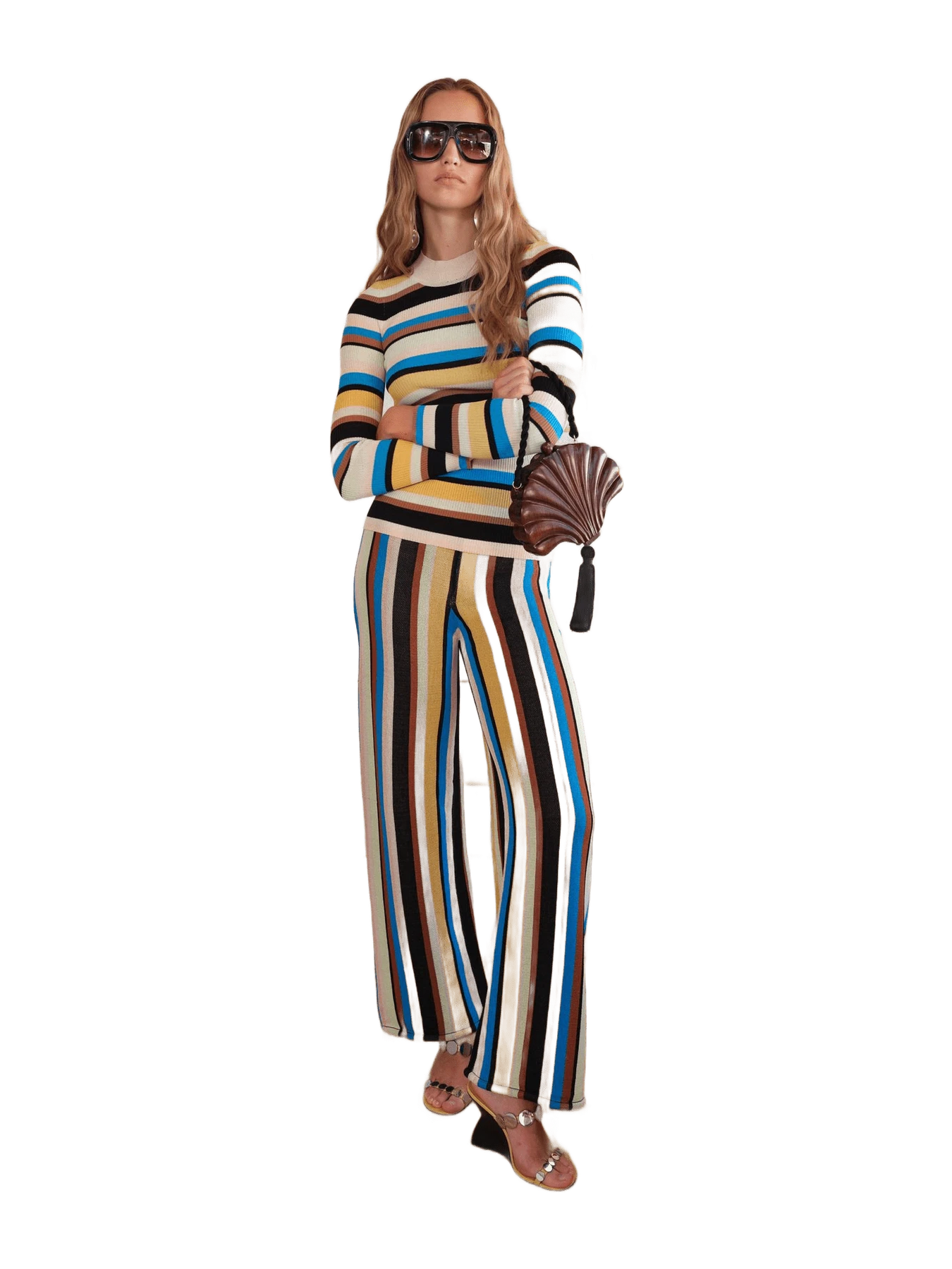 Jabber Knit Pant In Ocean Stripe