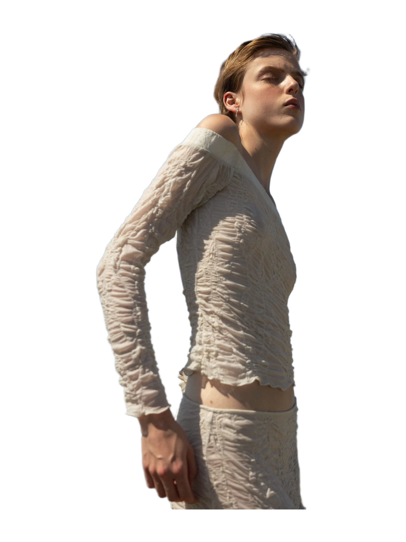 ESTHÉ Jacquard Off Shoulder Top