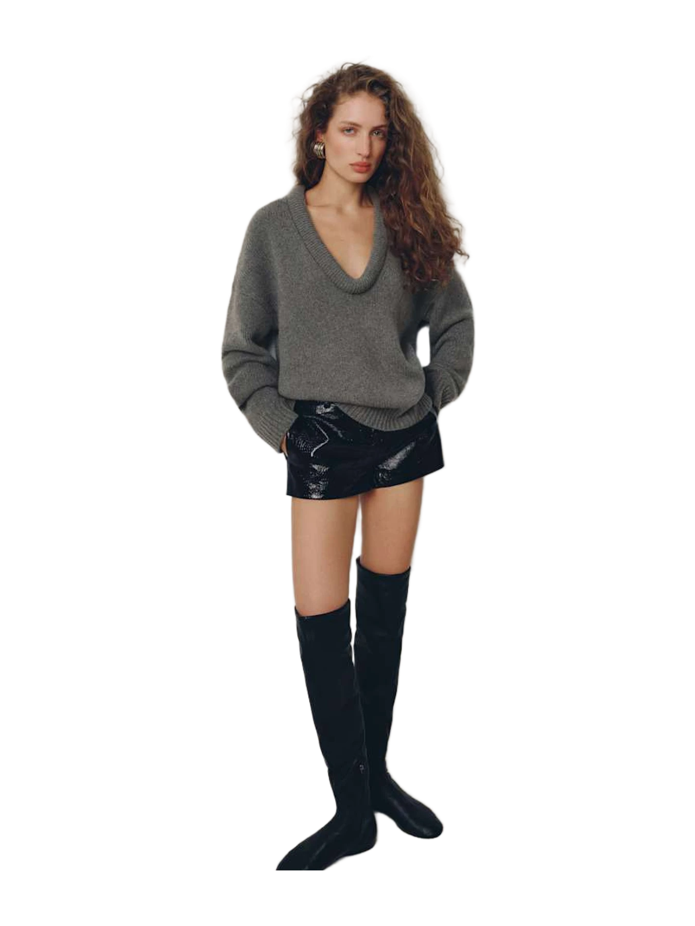 Reformation Jonie Cashmere Oversized Scoop Neck