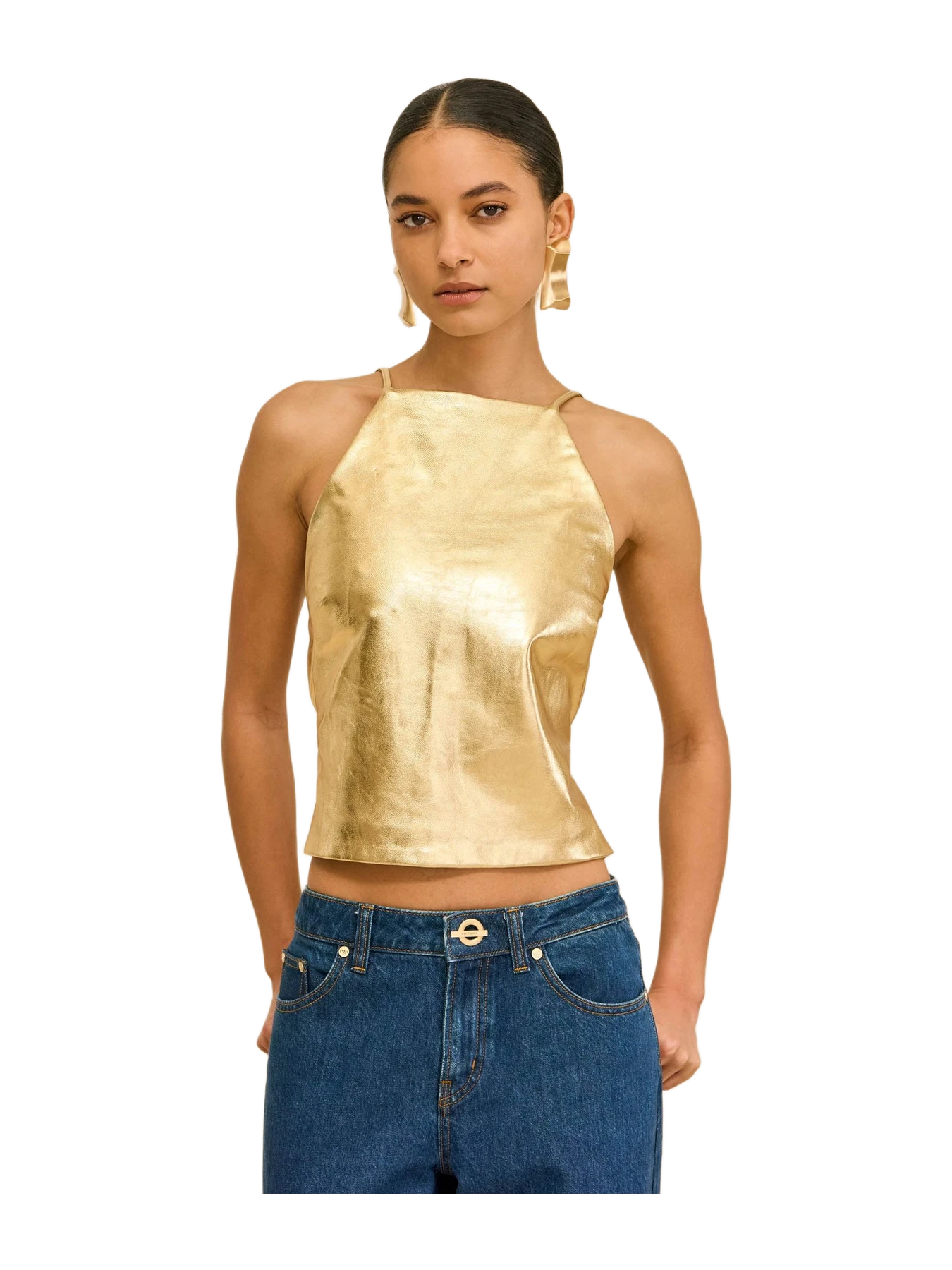 Cult Gaia Juhi Top - Gold