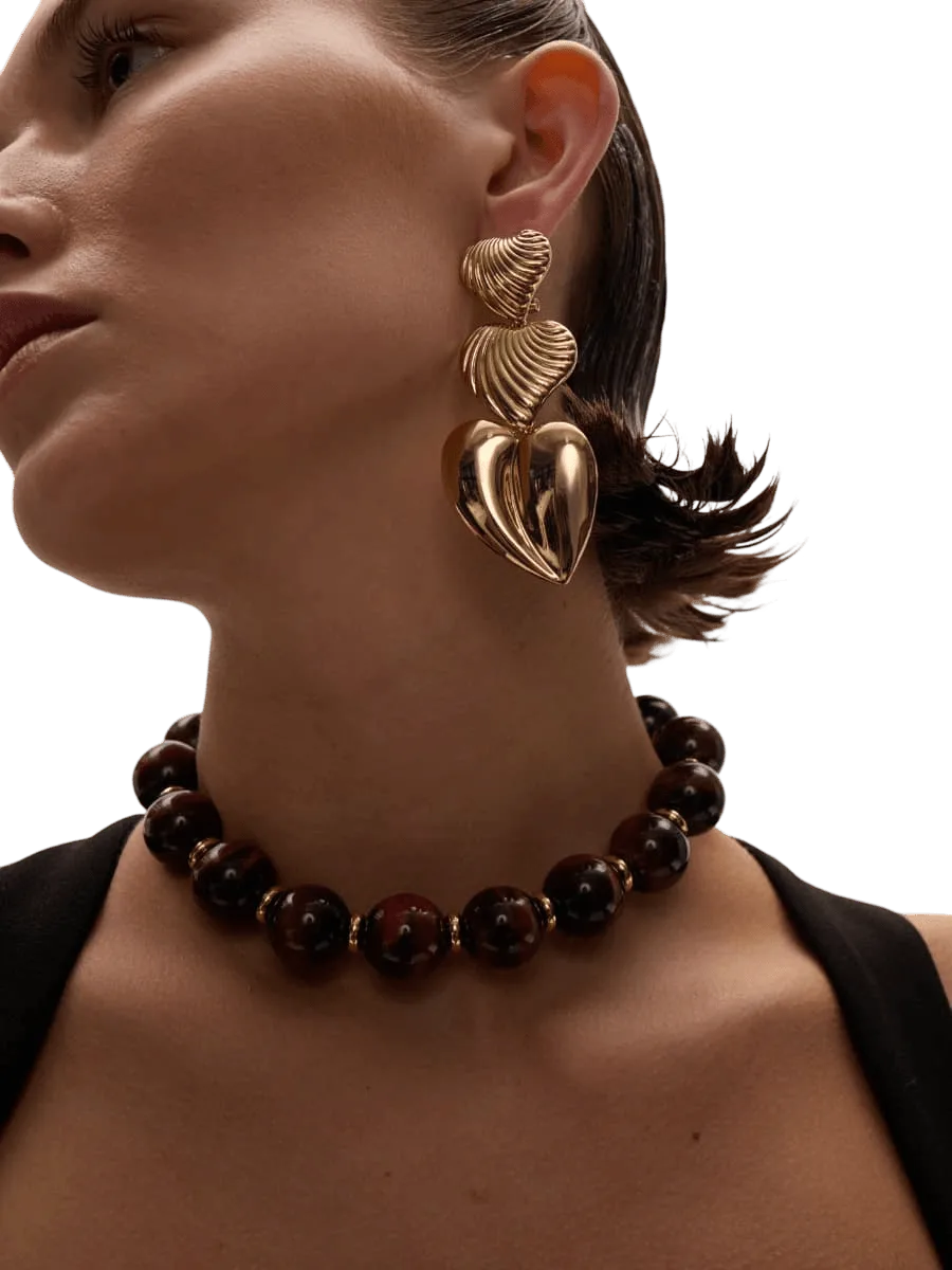 Lelet NY Juliette Heart Drop Earrings