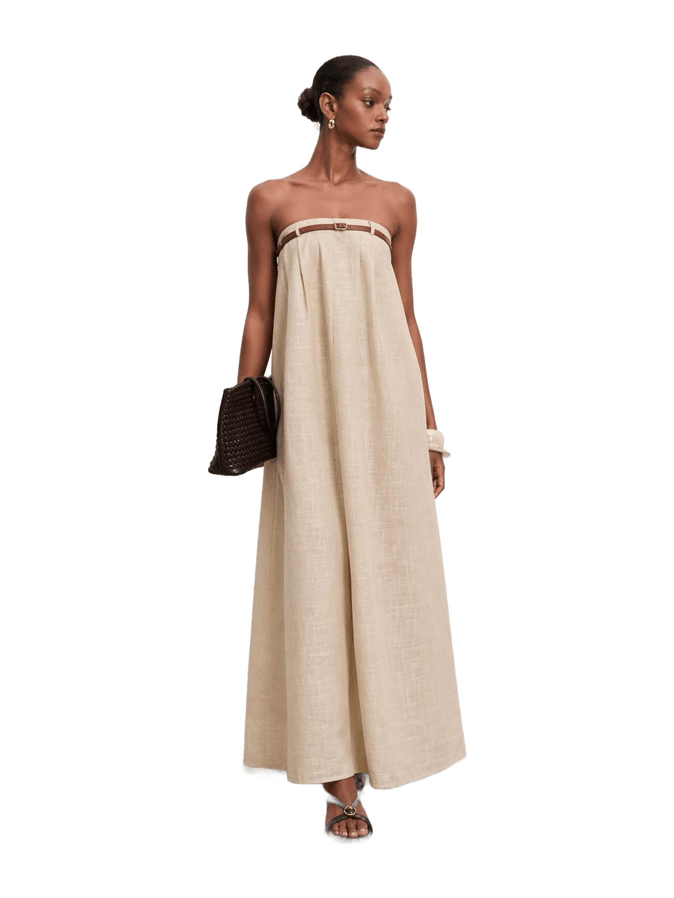 Curated Row June Strapless Cotton Maxi Dress