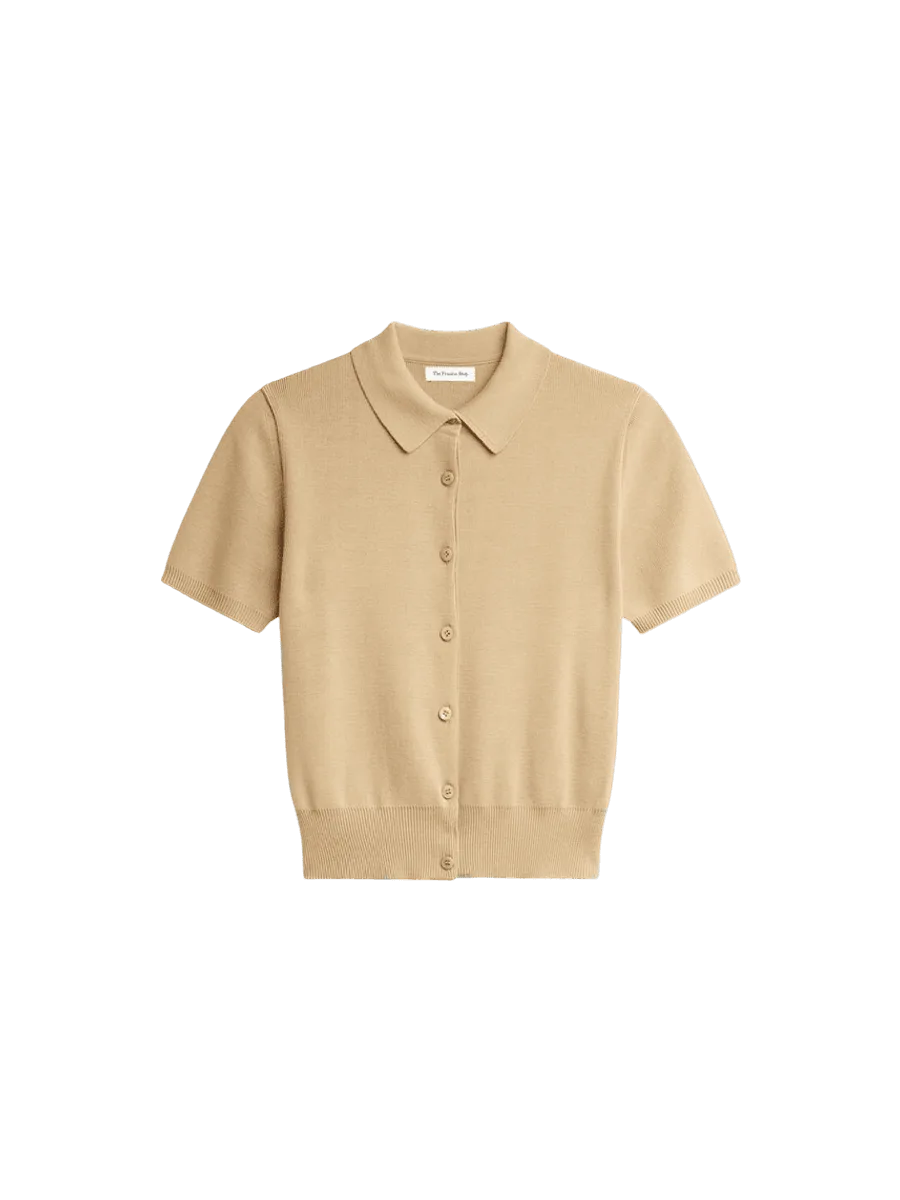 The Frankie Shop Knit Short Sleeve Cardigan