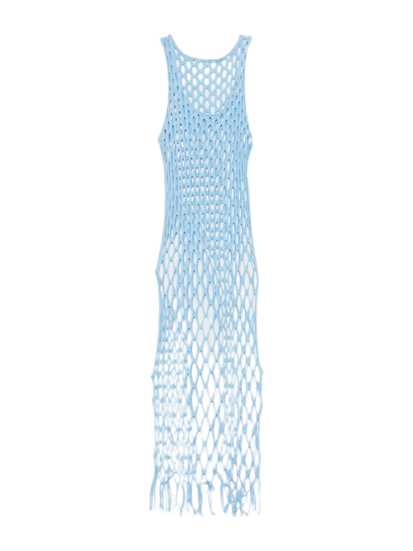 Christopher Esber Knitted Mesh Tank Dress LAGO BLUE