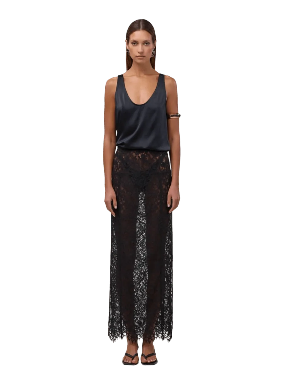 Same Lace Maxi Skirt (Black)