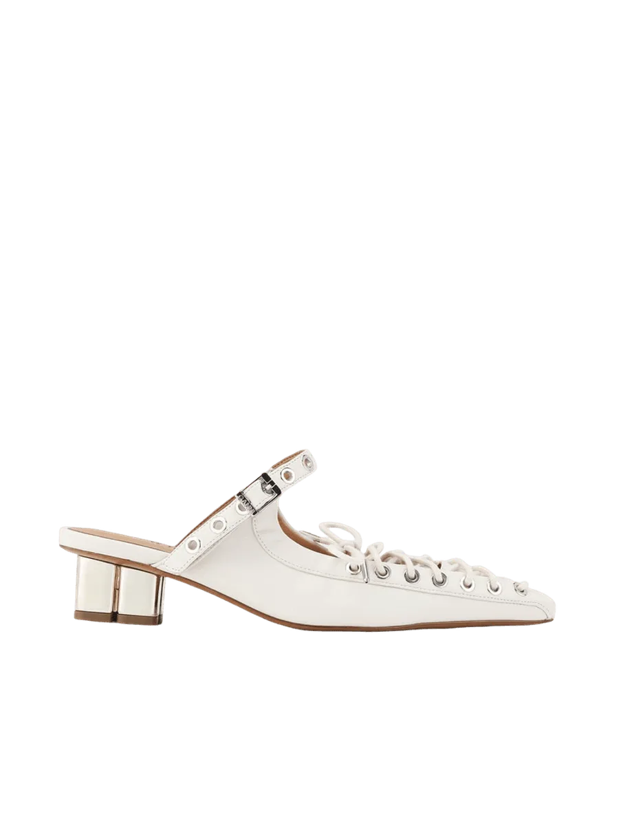 GANNI Lace-Up Mules