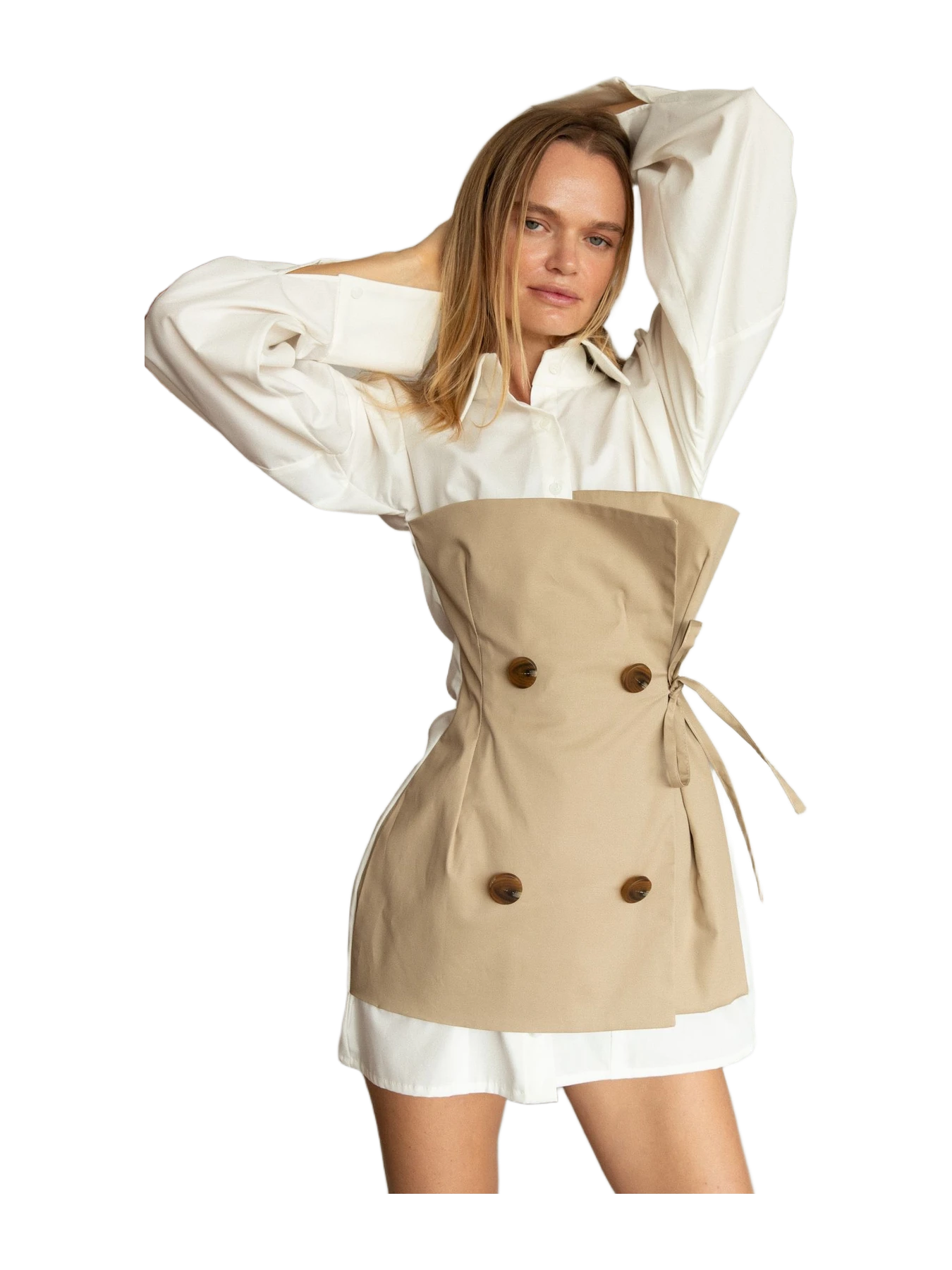 Aaizél LAYERED WRAP CORSET DRESS