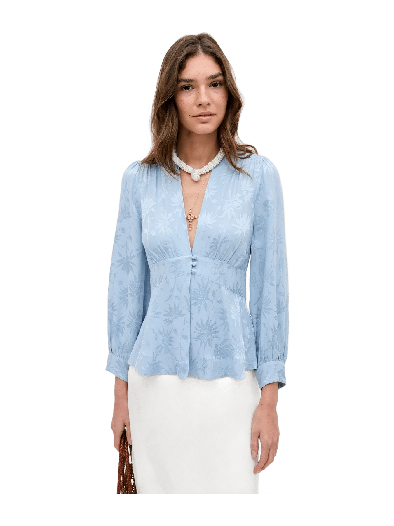 Rixo Lea - Daisy Jacquard Bluebell