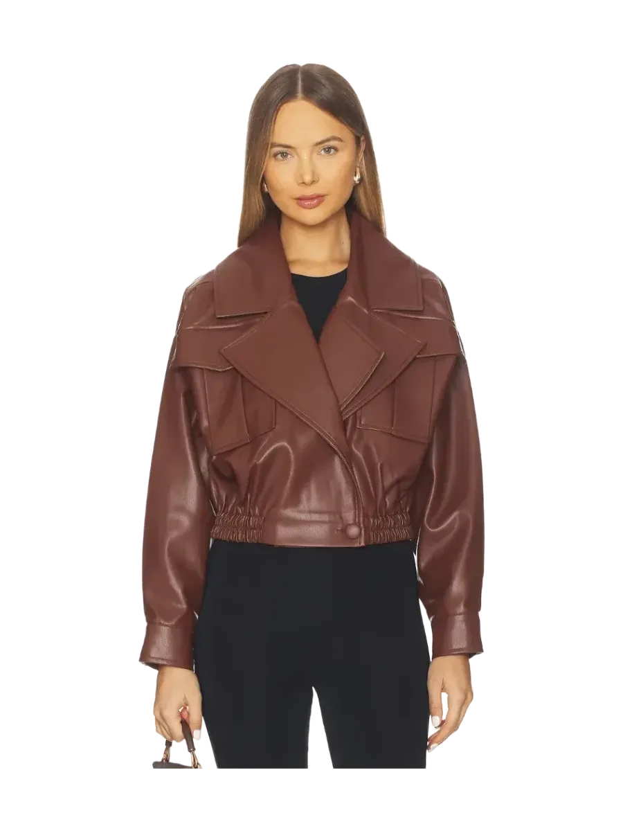 Selmacilek Lea Tan Leather Jacket