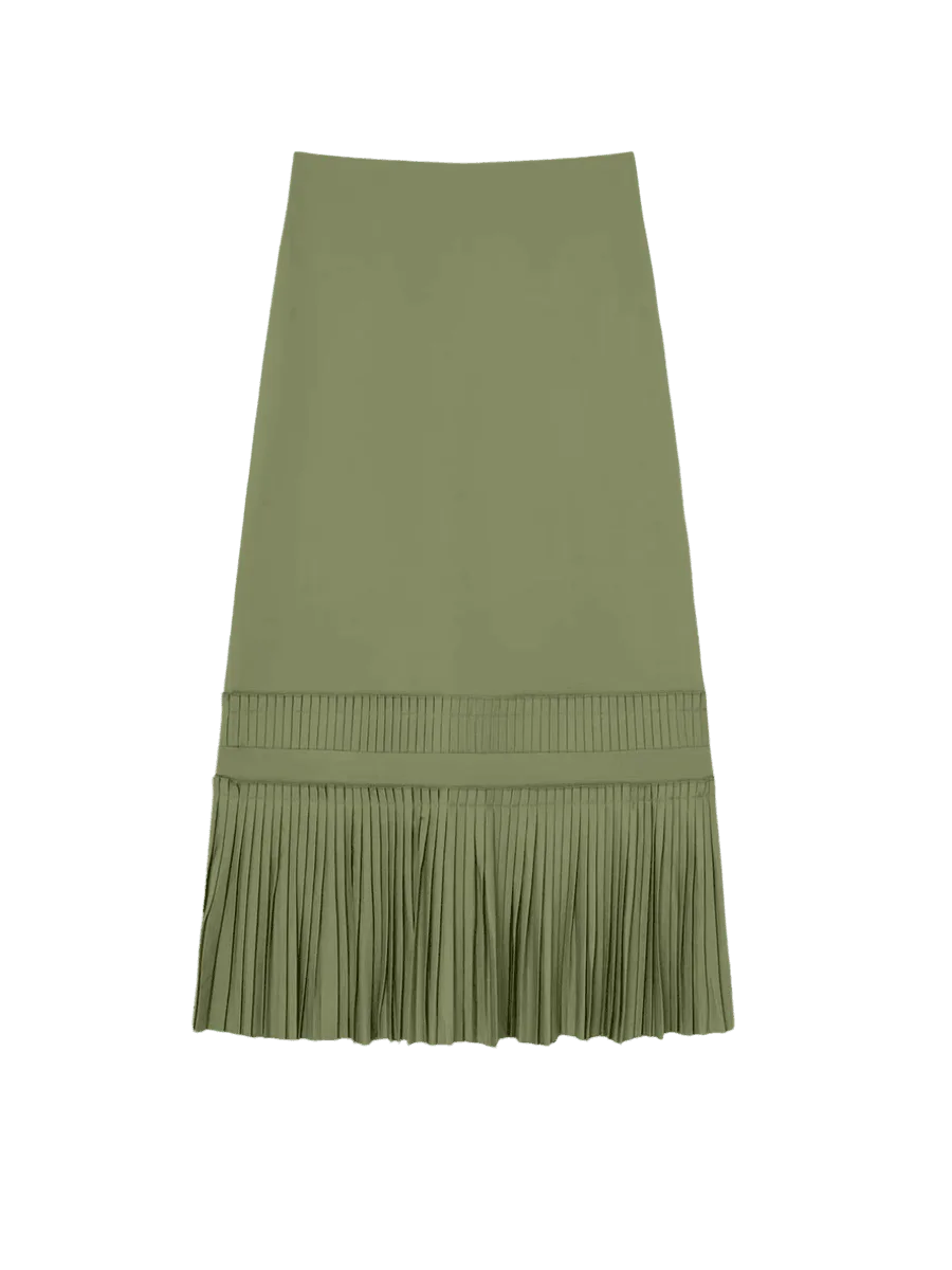 Laagam LEAH KHAKI MIDI SKIRT