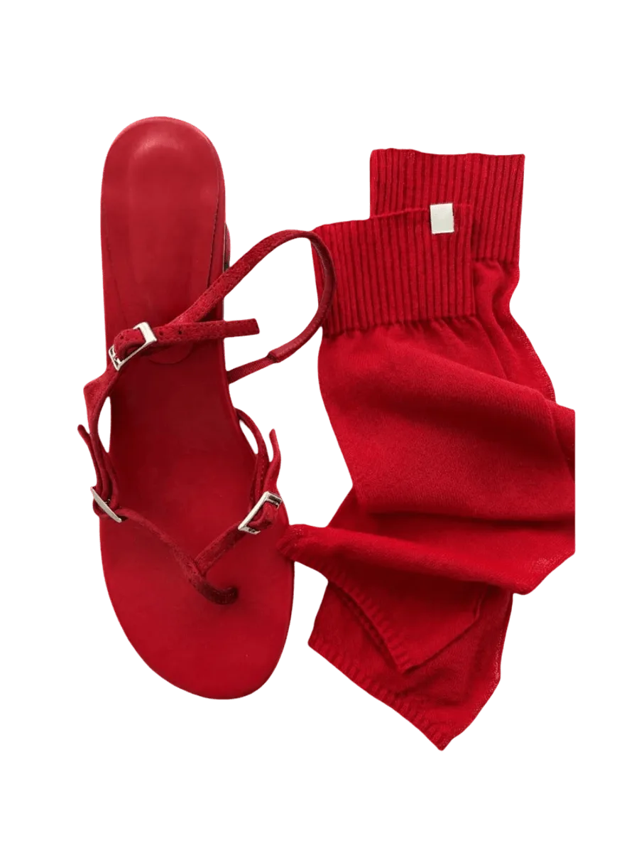 Simonett Leather Strap Buckle Sandals