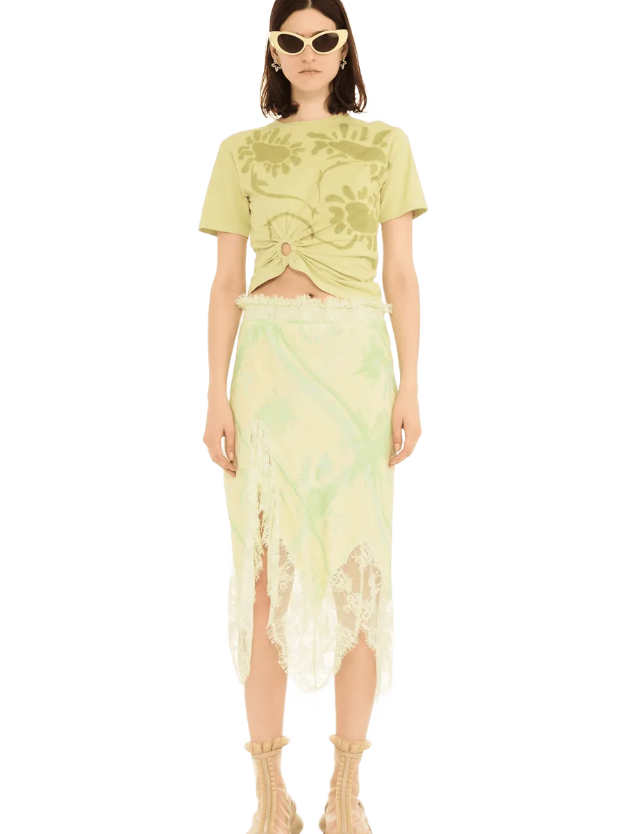 Collina Strada LEMON PICNIC WATERLILY SKIRT
